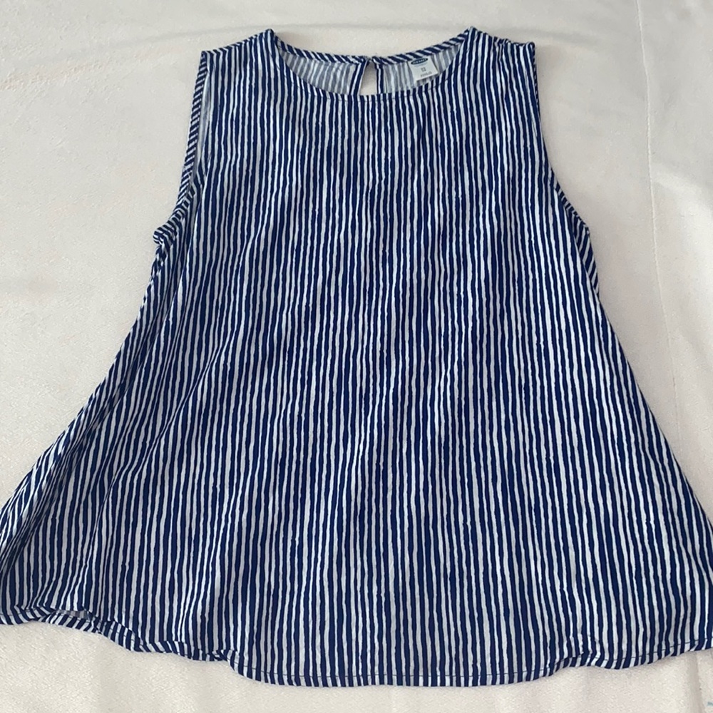 Blue striped tank top